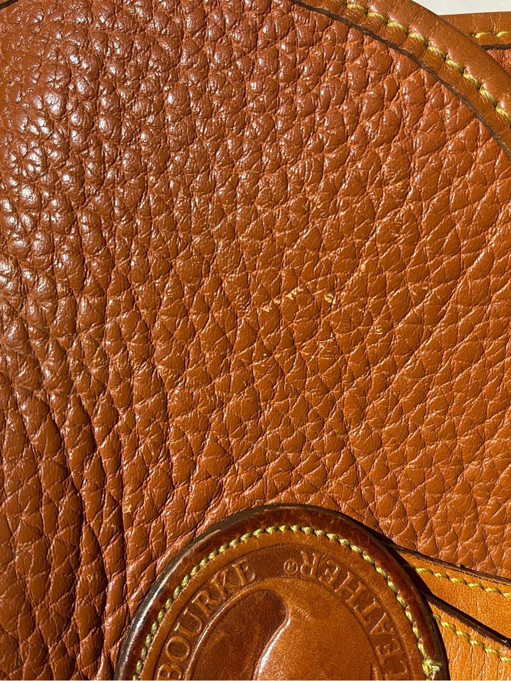 Vintage Like NEW Dooney & Bourke Saddle Pebbled Leather Crossbody Bag - Picture 12 of 12